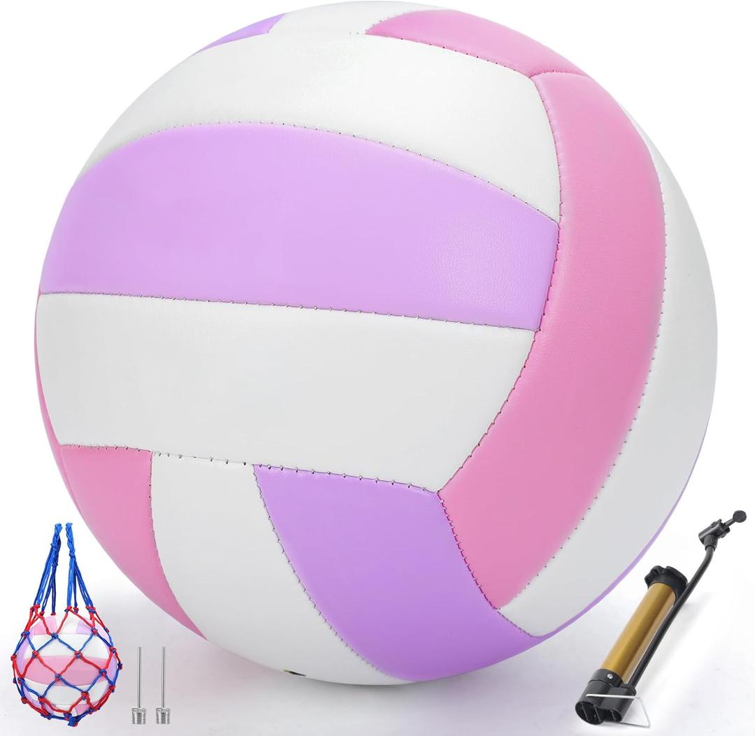 Saretas Volleyball Soft Beach Volleyball - Official Size for School, Indoor, Outdoor and Play Game Gym Workout - Play for Girls, Adults and Family.