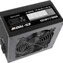 700W Power Supply Non Modular ATX PSU with 120mm Ultra Quiet Cooling Fan, Support 115/220V Switch, All Protections