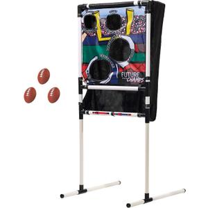 Franklin Sports Kids Football Target Toss with Mini Footballs - Indoor Football Passing Game for Kids - Football Passing Targets, Black
