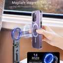 PROfezzion 2-Pack Magnetic Airplane Phone Holder for MagSafe iPhone 17, 16, 15, 14, 13 & All Phones, Handsfree Plane Phone Mount for Seat Tray Table, Travel Essentials Must Have Accessories for Flying