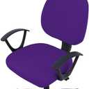 Smiry Stretch Jacquard Office Computer Chair Covers, Removable Washable Universal Desk Rotating Chair Slipcovers Protector, Seat + Backrest Cover, Violet