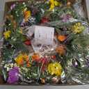 Valery Madelyn Spring Summer Wreaths for Front Door，Collapsible 24 Inch Door Wreath with Daisy Flower,Butterfly and “Welcome” Wood Sign Floral Wreath for Wedding, Wall, Home Decorations