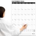 Wall Calendar 2025-2026, 21 Months Calendar Runs from October 2025 to June 2027 - Large 22.75" x 15.5" Vertical Monthly Calendar for Office, Home, or School, Black