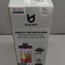 UTALENT Cordless Portable Blender, 25 oz removable Vessel, 700W Personal Blender, For-Smoothies, Ice Crush, 4 Programs, Leakproof-Lid & Sip Spout, USB-C Rechargeable, Dishwasher Safe Parts, Black