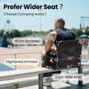 HIGH POINT SPORTS Foldable Stadium Seat Portable Folding Stadium Chairs Padded Bleacher Seat Cushion Bleacher Chair with Armrest and Cup Holder, 21.2 inches x 17.3 inches x 17.3 inches