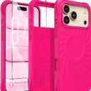 Magnetic for iPhone 17 Pro Case 6.3", Compatible with MagSafe, [Integrated Silicone Camera Control Cover] [Screen Protector], 2X MIL-STD Drop Protection Case for iPhone 17 Pro, Neon Pink