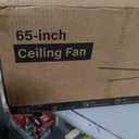 Fanbulous 65 Inch Ceiling Fans with Lights and Remote, Black Ceiling Fan with 8 Dual-Color Blades, Indoor/Outdoor Large Ceiling Fans, Reversible DC Motor, 6-Speed, 3CCT for Living Room Kitchen Patio