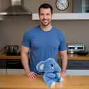 Elephant Stuffed Animals Plush Toy for Baby Girls Boys, 9.84inch Blue Stuffed Elephant Plush Gifts for Birthday