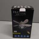 Ceiling Fan with Remote, Portable Small Ceiling Fans with Lights Dimmable for Bedroom, Kitchen, Living Room, 20.5 Ceiling Fan with 3000K-6500K/40W, Screws into E26/E27 - Black