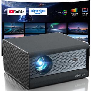 ELEPHAS Smart 4K Supported Projector with WiFi & Bluetooth for Home Theater
Compatible with Netflix/Prime Video/YouTube, Auto Focus & Keystone, Dust-Proof Sealed, Dolby Audio