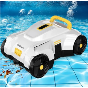 KimPump Automatic Pool Vacuum Robot, Cordless Robotic Pool Cleaner for Above Ground Pools and Flat Inground Pools, Pool Vacuum Cleaner Automatically Removes Debris Underwater, 90-120Min Runtime