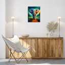 Jreiiolk Elephant Picture Wall Decor, African Animals Wall Art, Modern Contemporary Art Prints, Colorful Painting for Living Kids Room Bedroom Office Home Canvas Decorations (16 * 24inch)