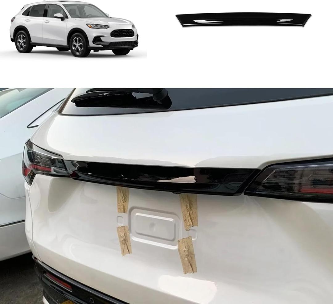 Exterior Rear Trunk Lid Tailgate Upper Strip Cover Trim Compatible with Honda New HRV HR-V 2026 2025 2024 2023 Car Accessories ABS 1PCS(Glossy Black Style)