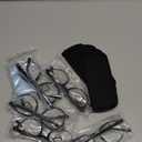 5 Pack Reading Glasses For Women,Spring Hinges, Sturdy and Durable, Multicolor D (Black, 1.75 x)