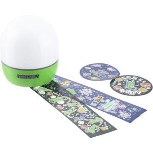 Paladone Minecraft Officially Licensed Creeper & Steve Projector Night Light, Gamer Projection Lamp Accessory, Minecraft Sounds, Gaming Bedroom Decor for Kids Mood Lighting with 4 Projector Sheets