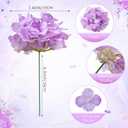 Tigeen 100 Pcs Hydrangea Artificial Flowers Bulk 7.48 Inch Artificial Hydrangeas with Removable Stems Faux Flowers Wedding Decor for Home Garden Party Decoration DIY Project (Lavender)