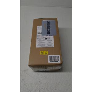 Amazon Basics Donut Pet Bolster Faux Fur Bed for Dog, Beige, 23" x 23"