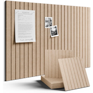 Large Felt Bulletin Board 36"x24" Cork Board Alternative - 6 Pack with 40 Safe Removable Adhesive Tabs, Cork Boards for Walls for Home Office Classroom Pin Board-Deep Camel