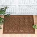Outdoor Door Mat for Front Door 36 x 59 inch Welcome Debris Mud Trapper Outside Rubber Floor Mat Rug Large Extra Thick Textured Outdoor Mat for Entryway Frontgate Waterproof Brown