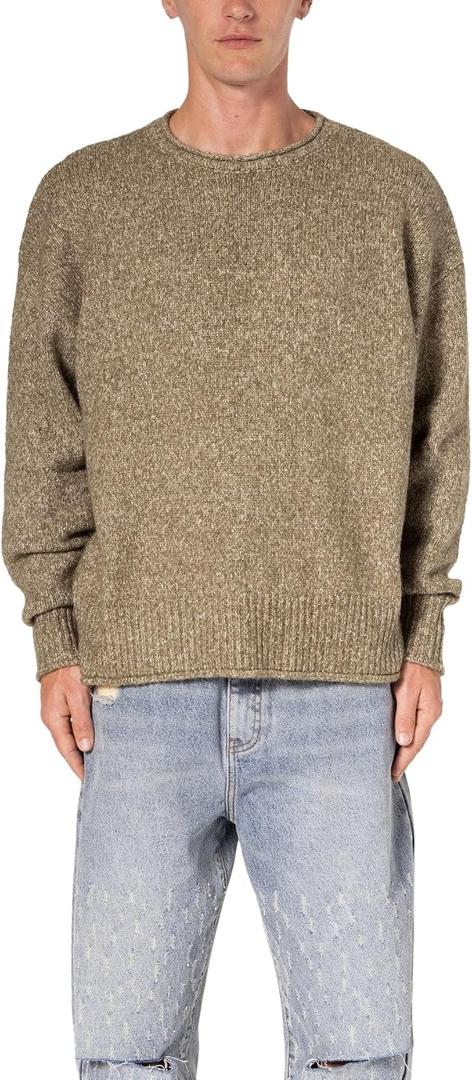Mnml Men's Grain Sweater (Green, XL)