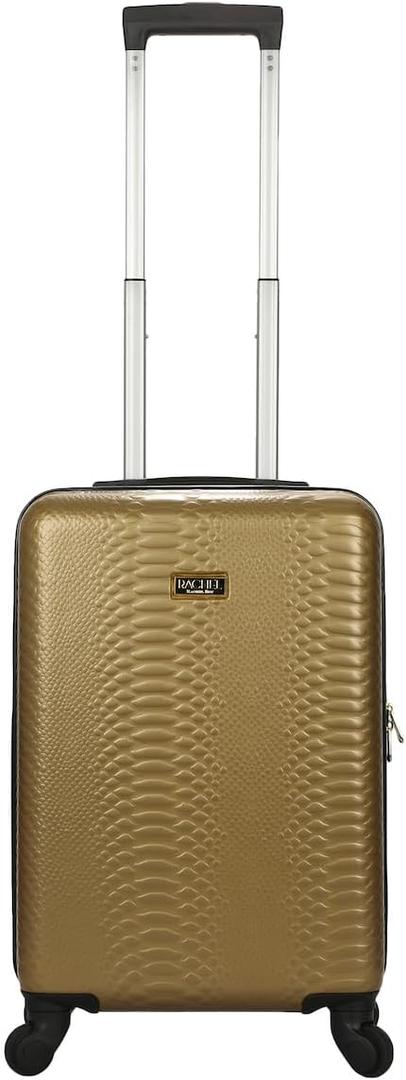 Bioworld Rachel Roy 20 Gold Snakeskin Hard Cover Carry-On Luggage