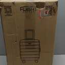 Flight Knight 22x14x9" Expandable Carry On Suitcase Hardside TSA Lock USB C Port Lightweight Luggage Silent Double Spinner Wheels Maximum Overhead Carry-On Bag For American & United Approved Airlines