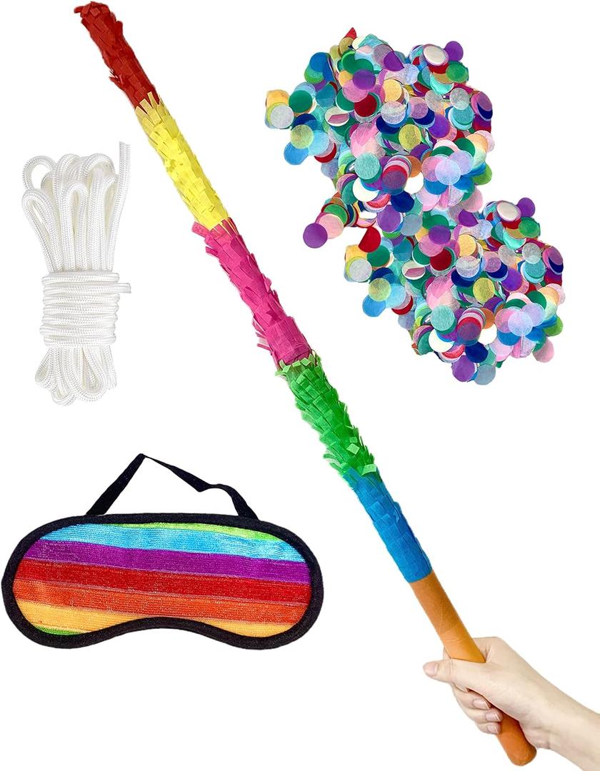 32-Inch Piñata Sticks – Durable, Won’t Break Easily – Made From Extra-Strong Material. Perfect for Kids to Enjoy Piñata Parties Without Worrying About Damage. A Piñata Stick Kids Love!
