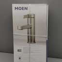 Moen Beric Spot Resist Nickel Modern One-Handle Single Hole Bathroom Faucet with Drain Assembly and Optional Deckplate for Your Bath Sink, 84774SRN