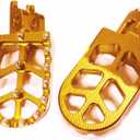 Motorcycle Footrest Pedals Plate FootPegs For Honda CRF300L CR125 CR250/L CRF150R CRF250R/X CRF250RX CRF450R CRF450RX CRF450X CRF450L CRF1000L 04-22(gold)