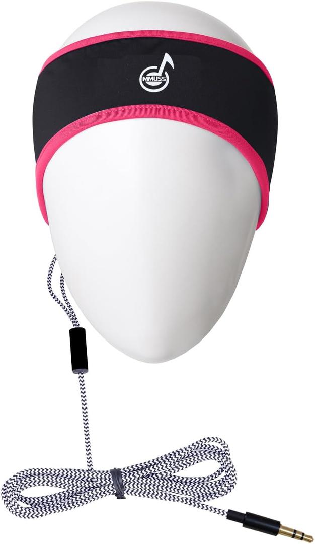 Sleep Headphones Stereo Headband with Ultra Thin Speakers.Perfect for Side Sleeper,Sports,Travel,Meditation,Relaxation (Pink)