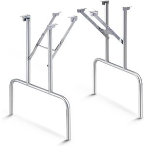 Tandefio 2 Pcs Folding Table Legs Banquet Table Legs, 28'', Silver, 28.9 inches tall and 22 inches wide