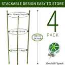 4 Pack Tomato Cage for Garden Plant Support, 24 inches Small Tomato Cages Tomato Trellis with Adjustable Rings, Plant Stakes for Peony Support, Tomato Stakes Rings for Climbing Plants
