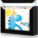 Kids Art Frame 4x6 Inch with Storage, Magnetic Front Opening Changeable Kids Artwork Frame for Wall Holds 150 Sheets 3D Crafts Children's Pictures Display Mounting Hardware Included (1Pc-Black)