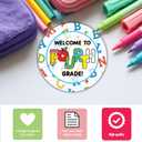 3 x Back to School Alphabet Stickers  Colorful Welcome Stickers for a New School Year, 40 Pieces for Classroom Decor, School Events, and Learning Motivation