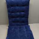 Rocking Chair Cushions Indoor Velvet Chair Pads High Back and Seat Cushion 2 Piece Set Navy