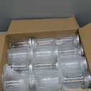 novelinks 16 oz Clear Plastic Jars with Lids, Refillable 16oz Mason Jars with Lids & Storage Containers for Kitchen & Household Use (24 Pack,Silver)