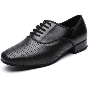 Men's Black Ballroom Latin Performance Shoes Waltz Modern Dancing Practice Shoe (11.5)