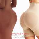 Nebility Shapewear Tummy Control High Waisted Butt Lifting Panties Body Shaper Shapewear Shorts Thigh Slimmer (Beige, M)