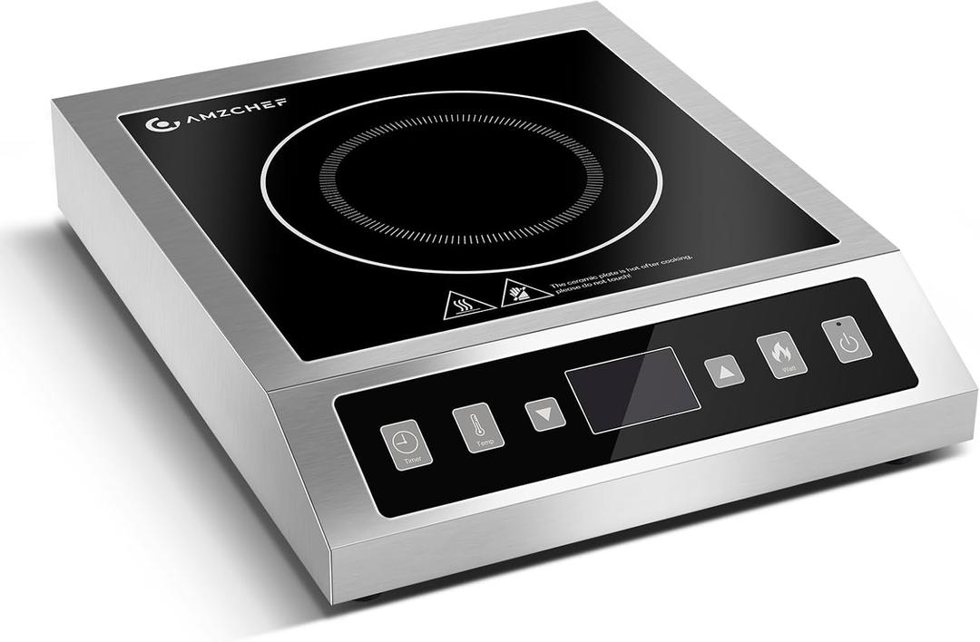 AMZCHEF Induction Cooktop Commerical 1800W