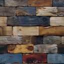 FLFK Wood Bricks Wallpaper Peel and Stick Wood Wall Paper Self Adhesive Removable Wallpaper for Bedroom Living Room Kitchen Office Apartment Decor 16"x128" (WB5510)