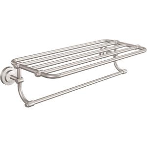 Moen DN0794BN Iso 24-Inch Wide Bathroom Hotel-Style Towel Shelf with Towel Bar, Brushed Nickel