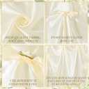 Tingjoo 2 Panels 10x10ft Ivory White Bow Wedding Backdrop Drapes Curtain Coquette Bow Wedding Backdrop Curtain Satin Soft Draping Fabric Photobooth Background Birthday Bridal Shower Party Decoration