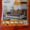 VANSOFY Couch Cushion Covers for Sectional Sofa, Stretch Jacquard Couch Seat Cushion Covers, Individual Washable Furniture Protector Sofa Slipcovers for Pet (3Pc Seater or Back Cover, Dark Blue)