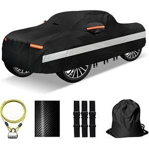 30 Layers Truck Car Cover for Automobiles All Weather Waterproof, Outdoor Snowproof UV Protection Windproof, No Zipper,Heavy Duty Universal Car Covers, (Black, Fit Truck 231"-250")
 size 231 x 58 inch