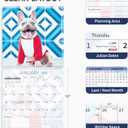 Ospelelf 2026-2027 Wall Calendar 12"X12", 18 Months Hanging Calender, Spiral Bound Dog Calendar for Easy Organizing, Use Jan 2026 - Dec 2027
