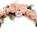 Arch Flowers, OrgMemory Artificial Floral Swags, 23", Decorative Swag, Artificial Flower Swag for Door Wedding Party Wall Home Decor (Peach)