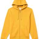 Amazon Essentials Men's Full-Zip Fleece Hoodie Sweatshirt (Yellow, M)
