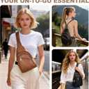 SYTRAH Anti Theft Sling Bag for Women, RFID Crossbody Purses Convertible Sling Backpack, Cross Body Purse Chest Bag for Travel Daily Use Coffee Brown