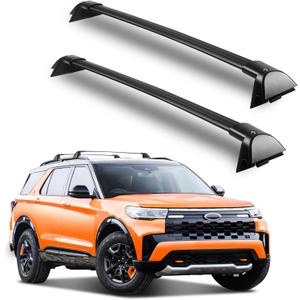 Roof Rack Cross Bars Compatible with Ford Explorer 20202026, Heavy Duty All Aluminum Crossbars, 330 lbs Capacity, Adjustable Roof Rails for Kayak, Bike, Cargo Carrier & Luggage