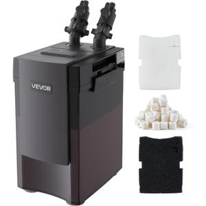 VEVOR 396GPH Canister Filter, 4-Stage External Aquarium Filter with Powerful Pump, Water Circulation Cleaning Machine with Media for Large Fish Tanks and Aquariums Up to 125 Gallons, for Freshwater